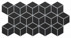Керамогранит Realonda RLD000030 Rhombus Black 26.5x51 черный натуральный моноколор
