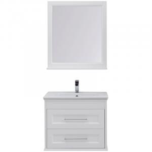 Комплект мебели для ванной Aquanet Бостон 80 210630 подвесной Белый матовый