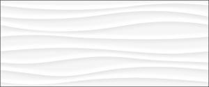 Настенная плитка Global Tile 10100001346 60х25 белая глянцевая волнистая