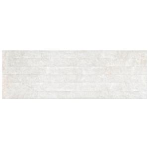 Настенная плитка Pamesa С0004773 Odeon Blanco Relief 30х90 белая матовая рельефная под бетон / полосы