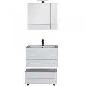 Комплект мебели для ванной Aquanet Нота 75 231060 подвесной Белый глянец