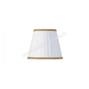 TW 14, абажур для светильника E14, Ш145*В130*Г95мм цвет ткани: белый с золотым кантом