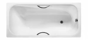 Чугунная ванна c отверстиями для ручек Wotte Start 160 x 75 см, (Start 1600x750), белая