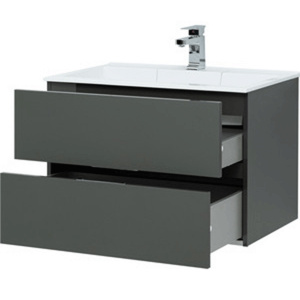Комплект мебели для ванной Aquanet Алвита 80 241387 подвесной Серый антрацит
