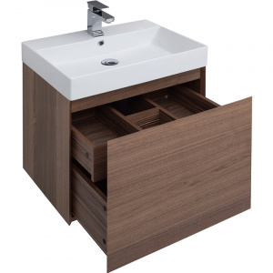 Комплект мебели для ванной Aquanet Нью-Йорк 60 211659 подвесной Шпон Орех