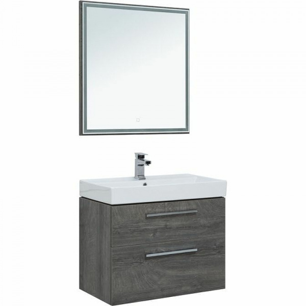 Комплект мебели для ванной Aquanet Nova 75 243251 подвесной Дуб рошелье