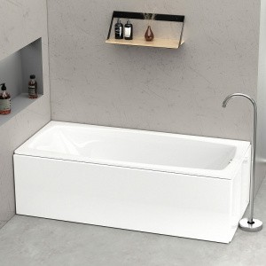 Торцевая панель для ванны Black&White Swan SBA 1757-2SP 75 17572SP Белая
