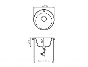 Кухонная мойка TOLERO R-108 (R-108 №701 (Серый))