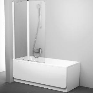 Шторка на ванну Ravak Chrome CVS2-100 L 7QLA0100Z1 профиль Белый стекло Transparent