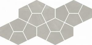 Мозаика Italon 620110000183 Континуум Сильвер Призм / Continuum Silver Mosaico Prism 41.3x20.5 светло-серая натуральная под бетон