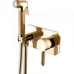 Гигиенический душ со смесителем Cezares Olimp-DIF-03/24-L Золото 24 карат