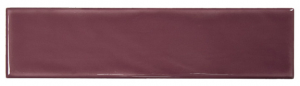 Настенная плитка WOW 124926 Grace Berry Gloss 7.5x30 бордовая глянцевая моноколор