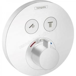 Термостат ShowerSelect S, для 2 потребителей, СМ, белый матовый 15743700