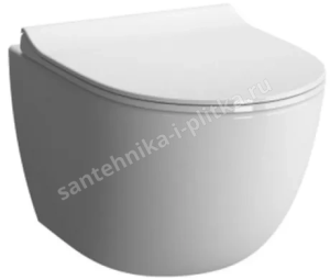 Унитаз укороченный подвесной безободковый с сиденьем микролифт Vitra Sento 7747B003-6115
