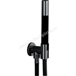 CISAL Shower Душевой гарнитур:ручная лейка,шланг 150 см,вывод с держателем, цвет черный матовый