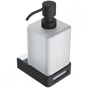 Дозатор для жидкого мыла Boheme Q 10957-CR-B Черный Хром