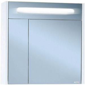Зеркальный шкаф Бриклаер Палермо 74 4627125413032 с подсветкой Белый