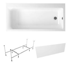 Комплект 3 в 1 Lavinia Boho Catani S2-3712170R, акриловая ванна 170x80 см (правый разворот), усиленный металлический каркас с монтажным набором, лицевой экран