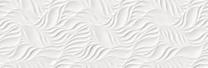 Настенная плитка Cifre 78800413 Leaves Glaciar Mate 30x90 белая матовая / рельефная моноколор