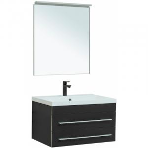 Комплект мебели для ванной Aquanet Верона 75 287638 подвесной Черный матовый