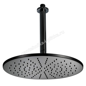 CISAL Shower Верхний душ D300 мм с потолочным держателем L180 мм, цвет черный