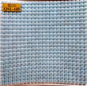 Мозаика Gidrostroy Glass Mosaic QSL-105 30x30 стеклянная голубая глянцевая, чип 10x10 квадратный