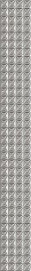 Бордюр Azori 585711002 Pandora Grey Geometry 63x7.5 серый глазурованный матовый