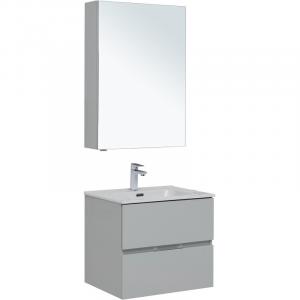 Комплект мебели для ванной Aquanet Алвита New 60 274224 подвесной Серый матовый