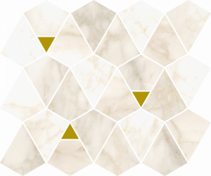 Декор Italon 600110000975 Этернум Каррара под мозаику Вертекс / Eternum Carrara Mosaico Vertex 25.8x30 кремовая натуральный под мрамор / мозаику