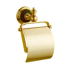 Держатель туалетной бумаги Boheme Palazzo Nero 10151 с крышкой Золото