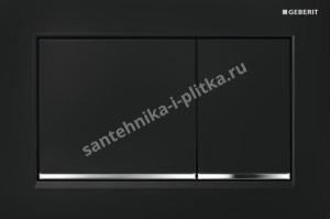 Клавиша Geberit Omega Type 30 115.080.KM.1, черная, глянцевый хром