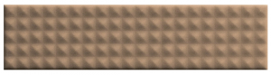 Настенная плитка 41zero42 4100611 Biscuit Stud Terra 5x20 коричневая матовая 3D узор / геометрия