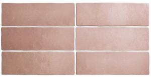 Настенная плитка Equipe 24961 Magma Coral Pink 6,5х20 розовая матовая моноколор