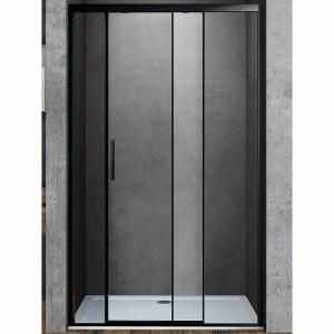 Душевая дверь Vincea Soft 120 VDS-3SO120CLB профиль Черный стекло прозрачное