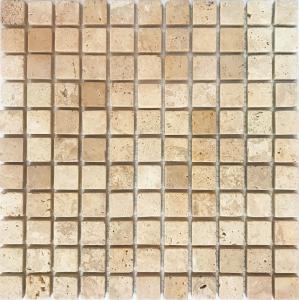 Мозаика Q-Stones 78799212 QS-001-25T/10 30.5x30.5 бежевая матовая под камень / травертин