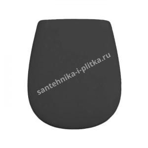 Artceram ATELIER Сиденье для унитаза с микролифтом, цвет: черный матовый, петли: хром