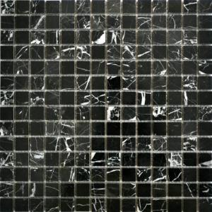 Мозаика Q-Stones 78799203 QS-004-20P/10 30.5x30.5 черная глянцевая под камень