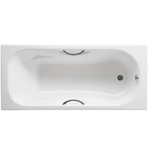 Чугунная ванна Roca Malibu 150x75 2315G000R с отверстиями для ручек с противоскользящим покрытием