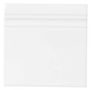 Плинтус Adex ADST5100 Studio Rodapie Snow Cap 14,8x14,8 белый глянцевый моноколор