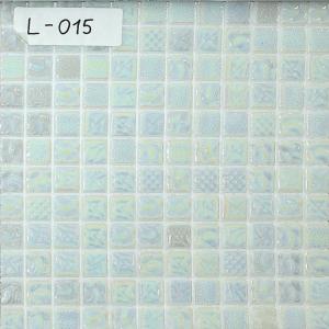 Мозаика Gidrostroy Glass Mosaic L-015 31.7x31.7 стеклянная белая глянцевая, чип 25x25 квадратный