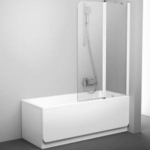 Шторка на ванну Ravak Chrome CVS2-100 R 7QRA0100Z1 профиль Белый стекло Transparent