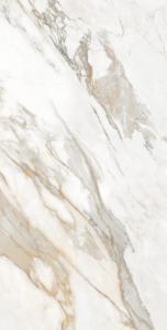 Керамогранит Arcadia Ceramica FP1006-A Calacatta Oro 60x120 бронзово-белый глянцевый под мрамор, 4 принта