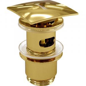 Донный клапан WasserKRAFT Sauer A168 click-clack Золото
