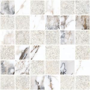 Мозаика Marble-Stone Белый Матовый-Лаппато Ректификат (5х5) 30х30, K9498838R001VTE0