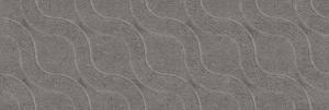 Настенная плитка EspinasCeram KDPDG3090 Komo Decor Petren Dark Gray 30x90 темно-серая рельефная матовая под камень / орнамент