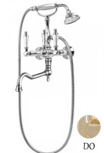 Смеситель для ванны с ручным душем золото 24 карат, ручки Swarovski Cezares Diamond DIAMOND-VDF-03/24-Sw