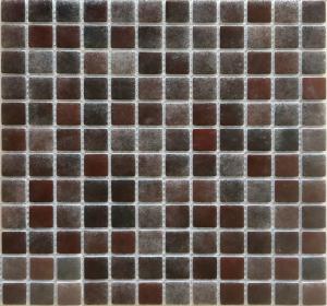 Мозаика Gidrostroy Glass Mosaic QN-101 31.7x31.7 стеклянная серо-коричневая глянцевая, чип 25x25 квадратный