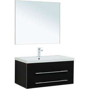 Комплект мебели для ванной Aquanet Верона 90 287640 подвесной Черный матовый