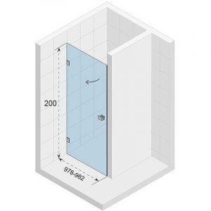 Душевая дверь Riho SZ Scandic NXT X101 98 P G001008120 (GX00032C2) профиль Хром стекло прозрачное