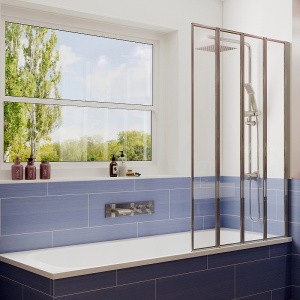 Шторка на ванну Ambassador Bath Screens 100х140 16041111R профиль Хром стекло CrystalPure
